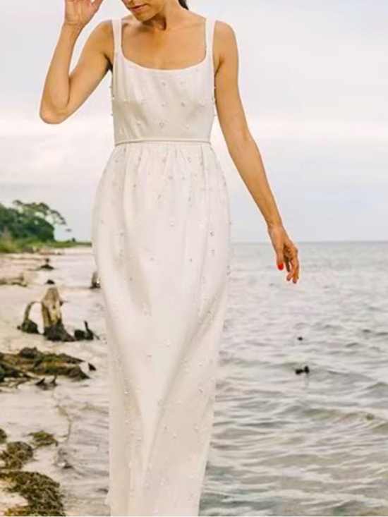ANTONIO MELANI Dresses & Skirts - NWT ANTONIO MELANI x Elizabeth damrich glass mikado White Beaded Dress size 4